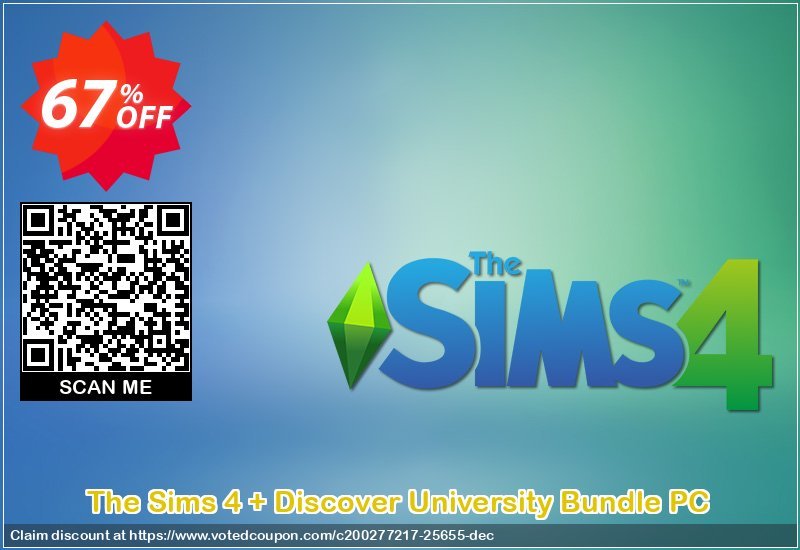 The Sims 4 + Discover University Bundle PC Coupon, discount The Sims 4 + Discover University Bundle PC Deal. Promotion: The Sims 4 + Discover University Bundle PC Exclusive offer 