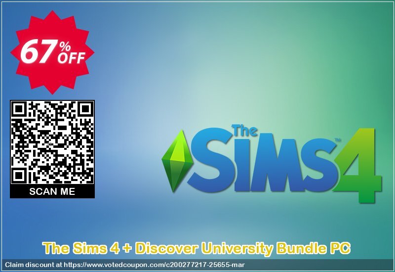 The Sims 4 + Discover University Bundle PC Coupon, discount The Sims 4 + Discover University Bundle PC Deal. Promotion: The Sims 4 + Discover University Bundle PC Exclusive offer 