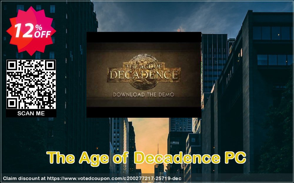 The Age of Decadence PC Coupon Code Apr 2024, 12% OFF - VotedCoupon