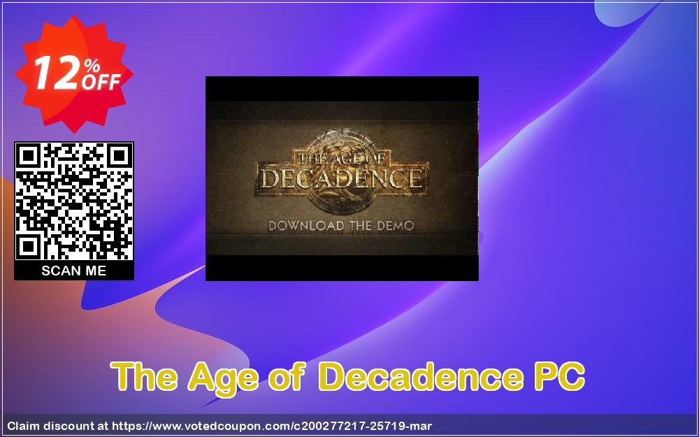 The Age of Decadence PC Coupon, discount The Age of Decadence PC Deal. Promotion: The Age of Decadence PC Exclusive offer 