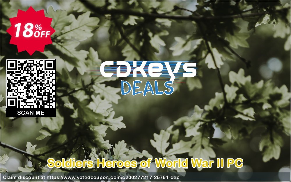 Soldiers Heroes of World War II PC Coupon, discount Soldiers Heroes of World War II PC Deal. Promotion: Soldiers Heroes of World War II PC Exclusive offer 