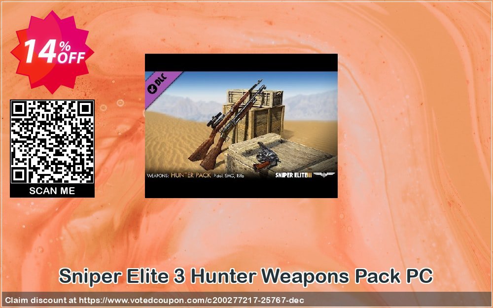 Sniper Elite 3 Hunter Weapons Pack PC Coupon Code Apr 2024, 14% OFF - VotedCoupon
