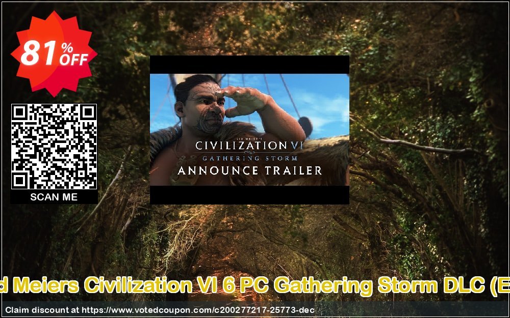 Sid Meiers Civilization VI 6 PC Gathering Storm DLC, EU  Coupon Code Apr 2024, 81% OFF - VotedCoupon