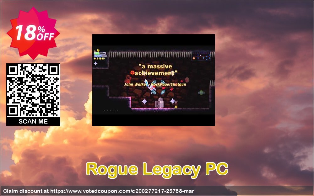 Rogue Legacy PC Coupon, discount Rogue Legacy PC Deal. Promotion: Rogue Legacy PC Exclusive offer 