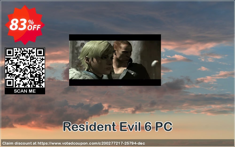 Resident Evil 6 PC Coupon, discount Resident Evil 6 PC Deal. Promotion: Resident Evil 6 PC Exclusive offer 