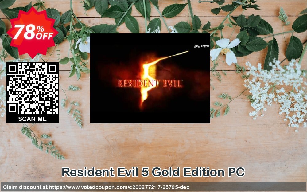 Resident Evil 5 Gold Edition PC Coupon, discount Resident Evil 5 Gold Edition PC Deal. Promotion: Resident Evil 5 Gold Edition PC Exclusive offer 