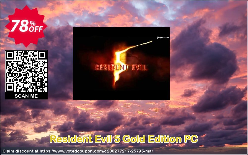 Resident Evil 5 Gold Edition PC Coupon, discount Resident Evil 5 Gold Edition PC Deal. Promotion: Resident Evil 5 Gold Edition PC Exclusive offer 