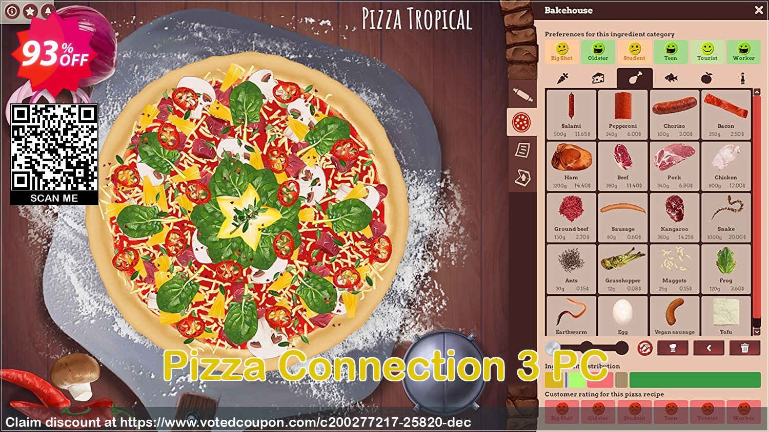 Pizza Connection 3 PC Coupon, discount Pizza Connection 3 PC Deal. Promotion: Pizza Connection 3 PC Exclusive offer 
