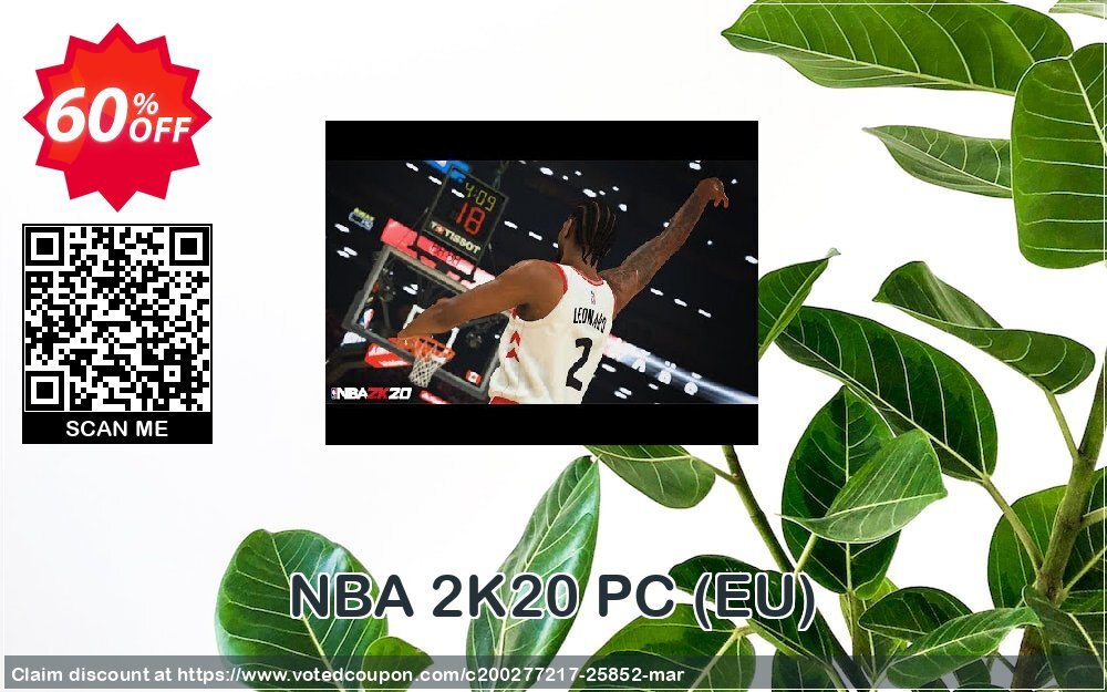 NBA 2K20 PC, EU  Coupon Code Apr 2024, 60% OFF - VotedCoupon