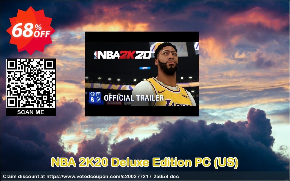 NBA 2K20 Deluxe Edition PC, US  Coupon, discount NBA 2K20 Deluxe Edition PC (US) Deal. Promotion: NBA 2K20 Deluxe Edition PC (US) Exclusive offer 