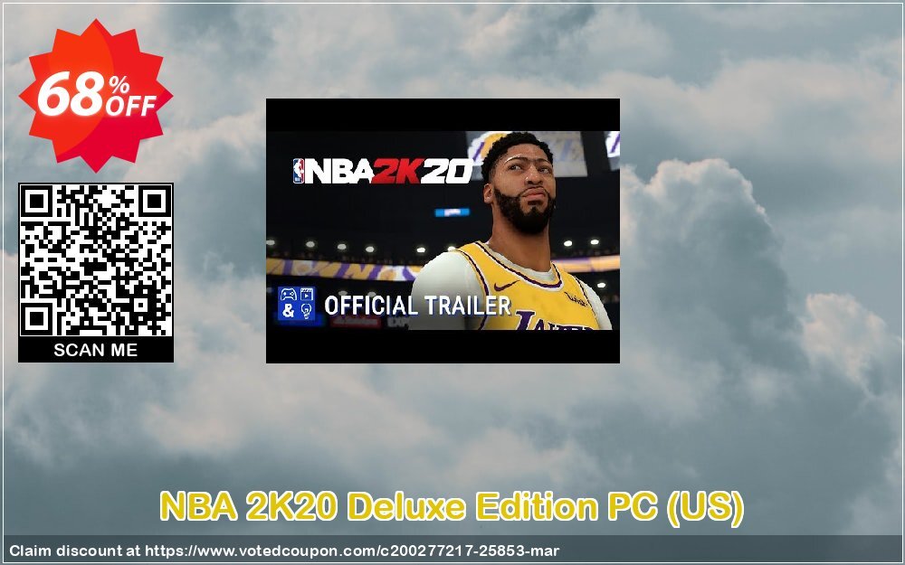 NBA 2K20 Deluxe Edition PC, US  Coupon, discount NBA 2K20 Deluxe Edition PC (US) Deal. Promotion: NBA 2K20 Deluxe Edition PC (US) Exclusive offer 