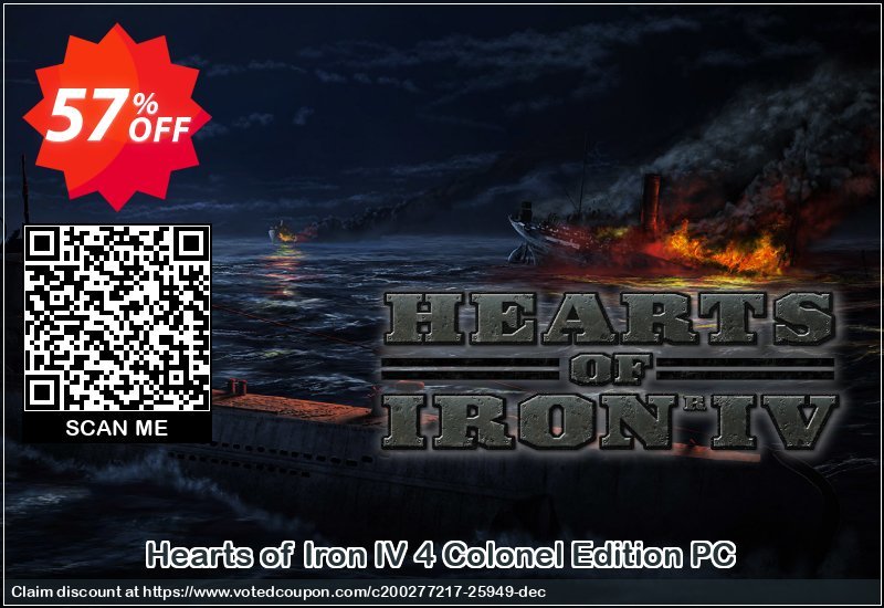 Hearts of Iron IV 4 Colonel Edition PC Coupon, discount Hearts of Iron IV 4 Colonel Edition PC Deal. Promotion: Hearts of Iron IV 4 Colonel Edition PC Exclusive offer 