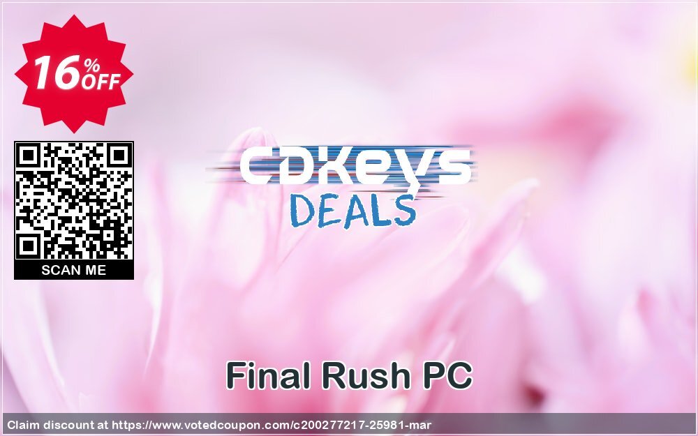 Final Rush PC Coupon, discount Final Rush PC Deal. Promotion: Final Rush PC Exclusive offer 