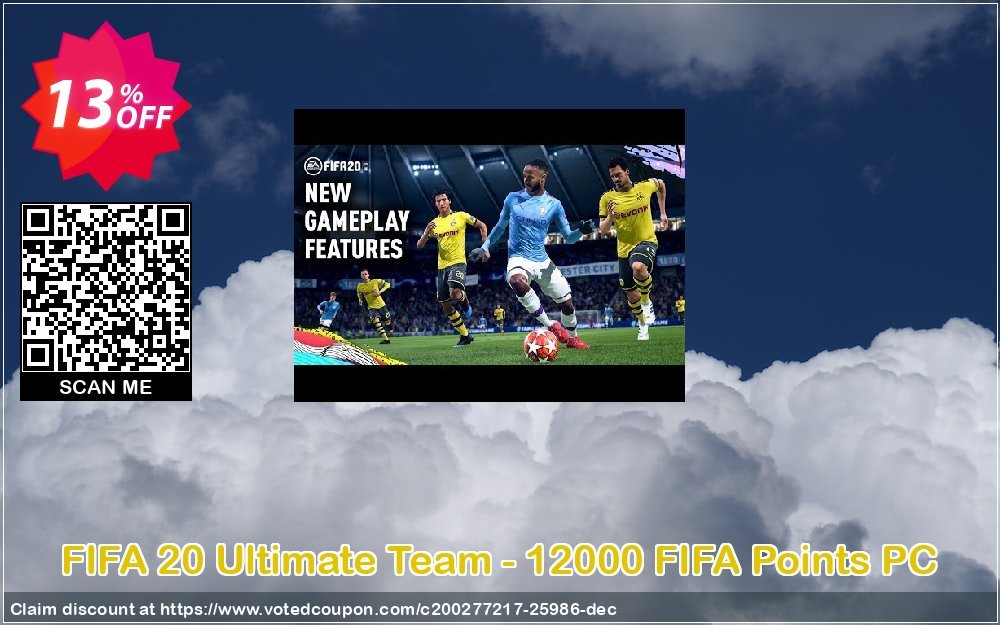 FIFA 20 Ultimate Team - 12000 FIFA Points PC Coupon, discount FIFA 20 Ultimate Team - 12000 FIFA Points PC Deal. Promotion: FIFA 20 Ultimate Team - 12000 FIFA Points PC Exclusive offer 