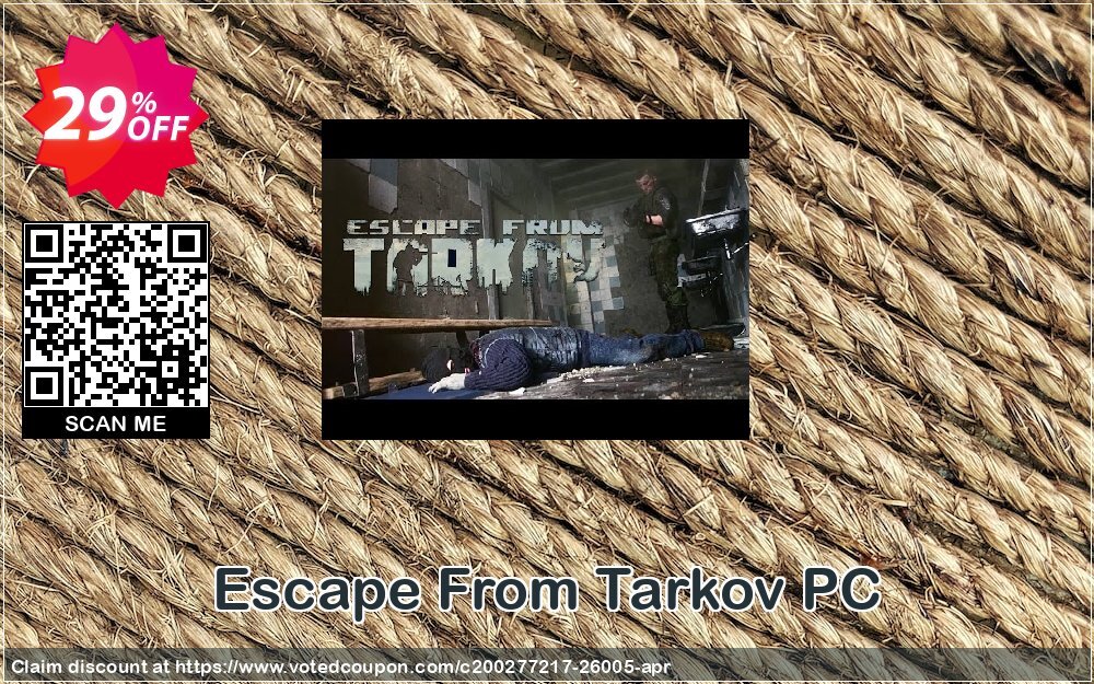 Escape From Tarkov PC, Beta  Coupon, discount Escape From Tarkov PC (Beta) Deal. Promotion: Escape From Tarkov PC (Beta) Exclusive offer 