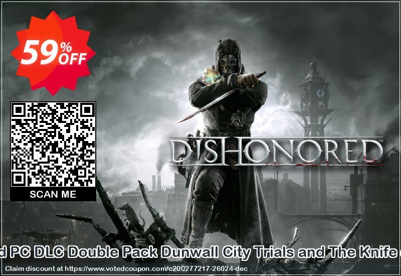 Dishonored PC DLC Double Pack Dunwall City Trials and The Knife of Dunwall Coupon, discount Dishonored PC DLC Double Pack Dunwall City Trials and The Knife of Dunwall Deal. Promotion: Dishonored PC DLC Double Pack Dunwall City Trials and The Knife of Dunwall Exclusive offer 