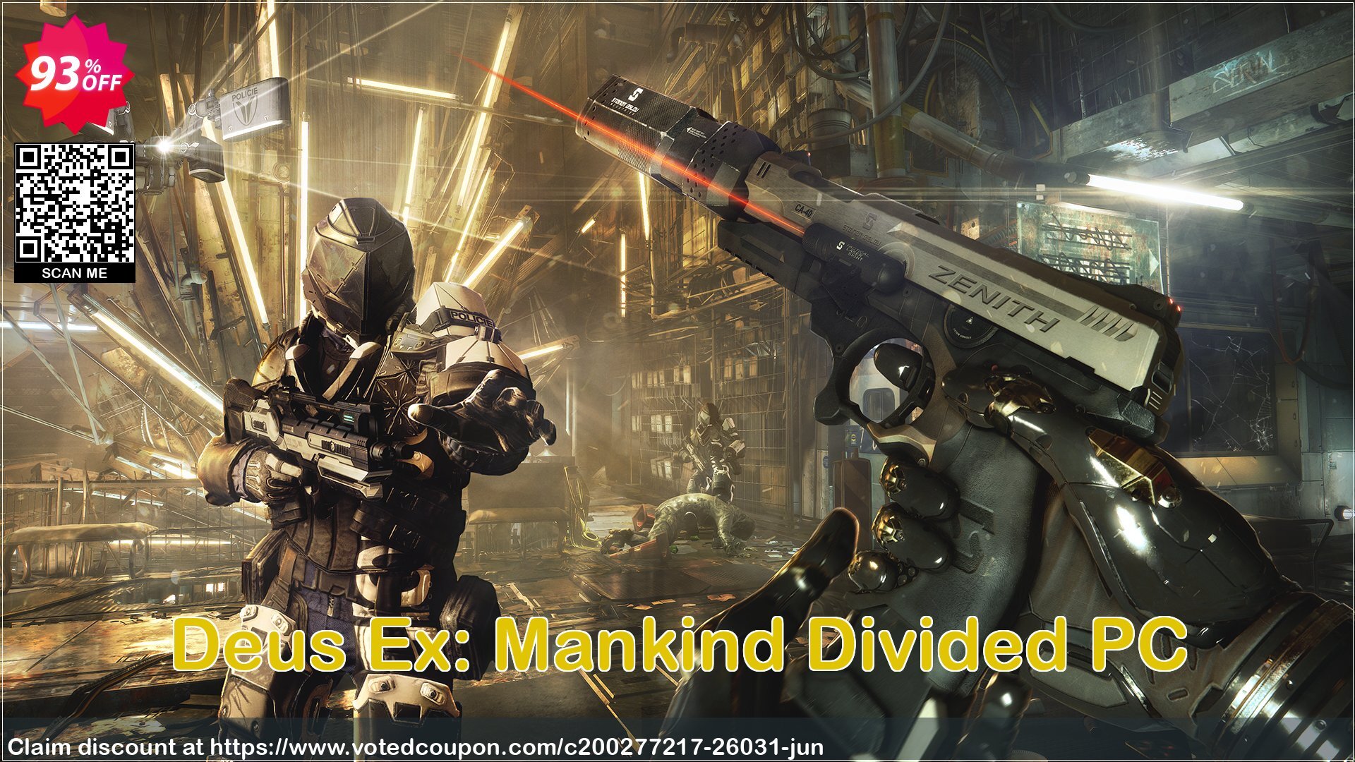Deus Ex: Mankind Divided PC Coupon Code May 2024, 93% OFF - VotedCoupon