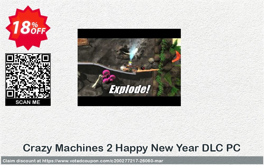 Crazy MAChines 2 Happy New Year DLC PC Coupon, discount Crazy Machines 2 Happy New Year DLC PC Deal. Promotion: Crazy Machines 2 Happy New Year DLC PC Exclusive offer 