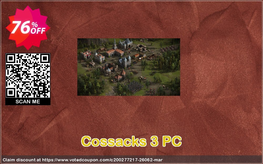 Cossacks 3 PC Coupon, discount Cossacks 3 PC Deal. Promotion: Cossacks 3 PC Exclusive offer 