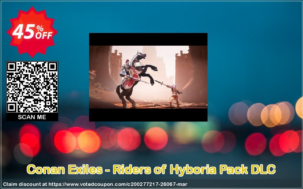 Conan Exiles - Riders of Hyboria Pack DLC Coupon, discount Conan Exiles - Riders of Hyboria Pack DLC Deal. Promotion: Conan Exiles - Riders of Hyboria Pack DLC Exclusive offer 