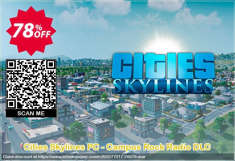 Cities Skylines PC - Campus Rock Radio DLC Coupon, discount Cities Skylines PC - Campus Rock Radio DLC Deal. Promotion: Cities Skylines PC - Campus Rock Radio DLC Exclusive offer 