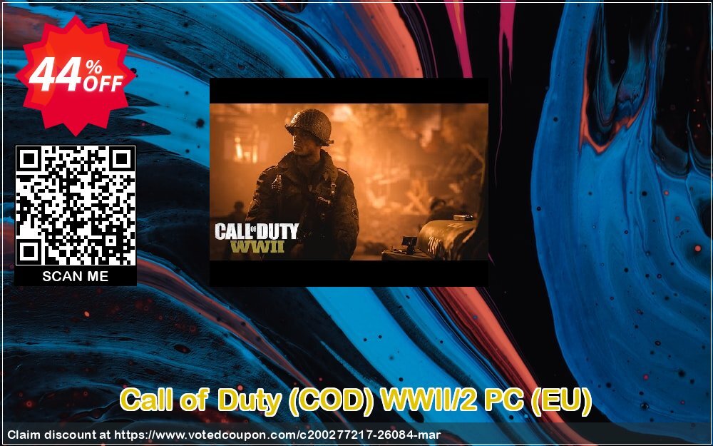 Call of Duty, COD WWII/2 PC, EU  Coupon Code Apr 2024, 44% OFF - VotedCoupon