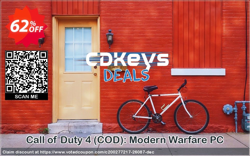 Call of Duty 4, COD : Modern Warfare PC Coupon, discount Call of Duty 4 (COD): Modern Warfare PC Deal. Promotion: Call of Duty 4 (COD): Modern Warfare PC Exclusive offer 