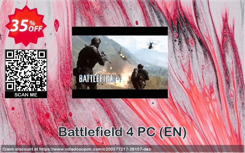 Battlefield 4 PC, EN  Coupon, discount Battlefield 4 PC (EN) Deal. Promotion: Battlefield 4 PC (EN) Exclusive offer 