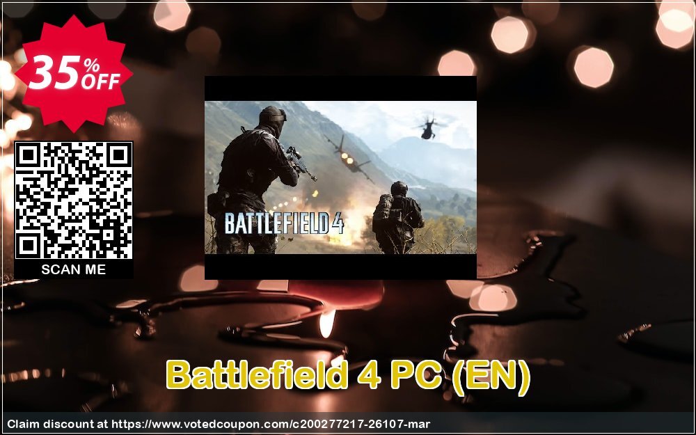 Battlefield 4 PC, EN  Coupon, discount Battlefield 4 PC (EN) Deal. Promotion: Battlefield 4 PC (EN) Exclusive offer 