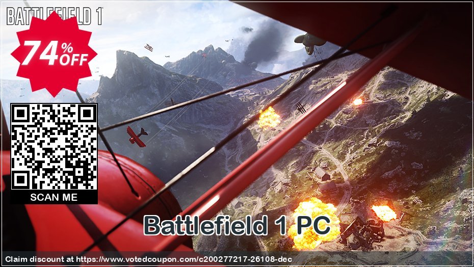 Battlefield 1 PC Coupon, discount Battlefield 1 PC Deal. Promotion: Battlefield 1 PC Exclusive offer 