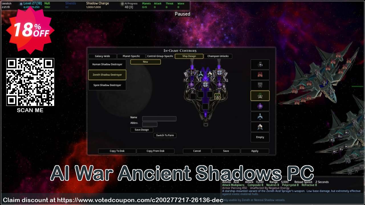 AI War Ancient Shadows PC Coupon Code Apr 2024, 18% OFF - VotedCoupon