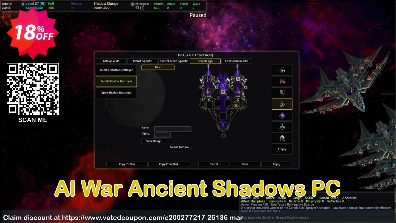 AI War Ancient Shadows PC Coupon Code Apr 2024, 18% OFF - VotedCoupon