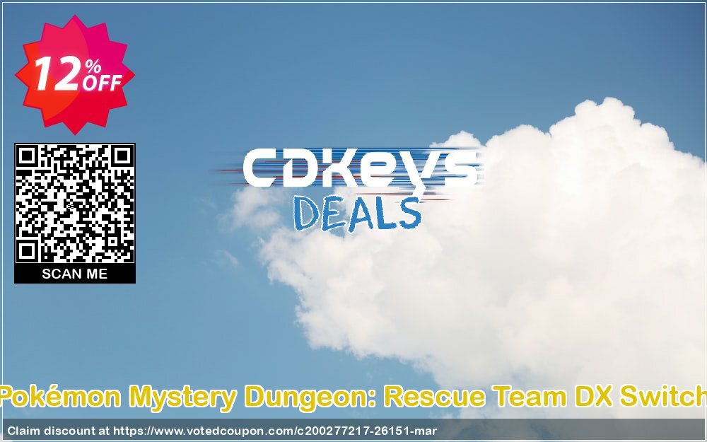 Pokémon Mystery Dungeon: Rescue Team DX Switch Coupon, discount Pokémon Mystery Dungeon: Rescue Team DX Switch Deal. Promotion: Pokémon Mystery Dungeon: Rescue Team DX Switch Exclusive offer 