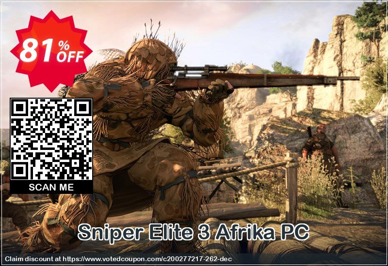 Sniper Elite 3 Afrika PC Coupon, discount Sniper Elite 3 Afrika PC Deal. Promotion: Sniper Elite 3 Afrika PC Exclusive offer 