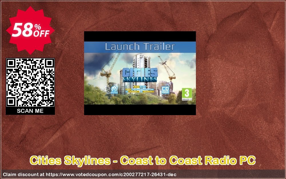 Cities Skylines - Coast to Coast Radio PC Coupon, discount Cities Skylines - Coast to Coast Radio PC Deal. Promotion: Cities Skylines - Coast to Coast Radio PC Exclusive Easter Sale offer 