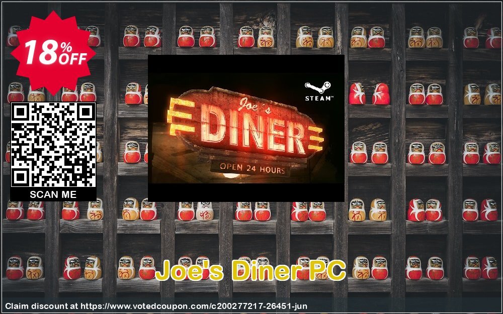 Joe's Diner PC Coupon, discount Joe's Diner PC Deal. Promotion: Joe's Diner PC Exclusive Easter Sale offer 