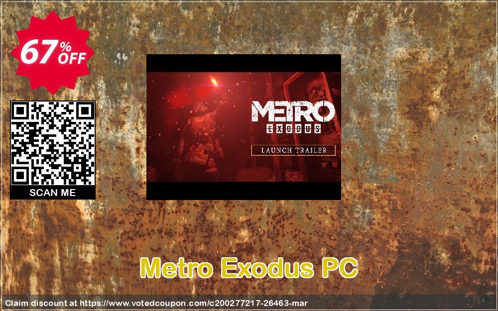 Metro Exodus PC Coupon, discount Metro Exodus PC Deal. Promotion: Metro Exodus PC Exclusive Easter Sale offer 