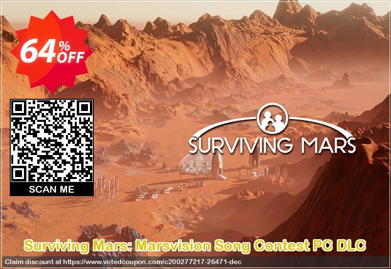 Surviving Mars: Marsvision Song Contest PC DLC Coupon, discount Surviving Mars: Marsvision Song Contest PC DLC Deal. Promotion: Surviving Mars: Marsvision Song Contest PC DLC Exclusive Easter Sale offer 