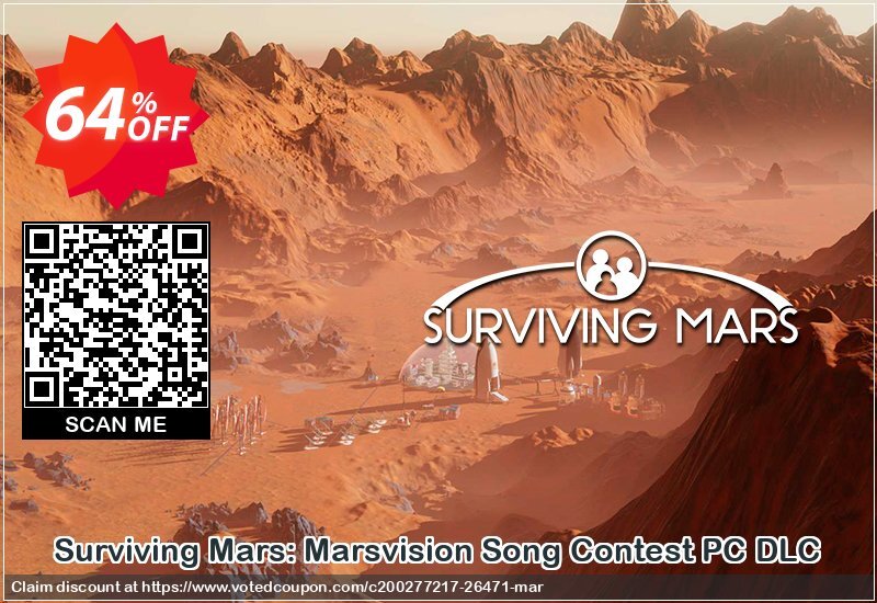 Surviving Mars: Marsvision Song Contest PC DLC Coupon Code Apr 2024, 64% OFF - VotedCoupon