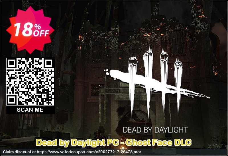 Dead by Daylight PC - Ghost Face DLC Coupon Code Apr 2024, 18% OFF - VotedCoupon