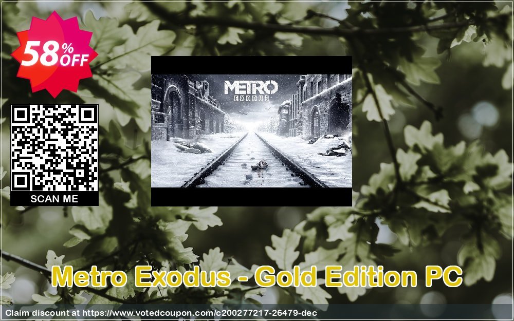 Metro Exodus - Gold Edition PC Coupon, discount Metro Exodus - Gold Edition PC Deal. Promotion: Metro Exodus - Gold Edition PC Exclusive Easter Sale offer 