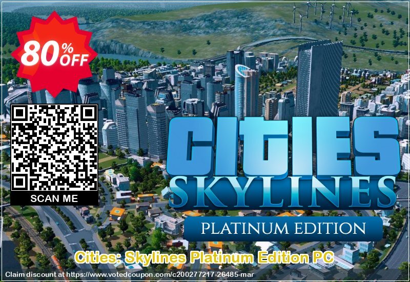 Cities: Skylines Platinum Edition PC Coupon Code Apr 2024, 80% OFF - VotedCoupon