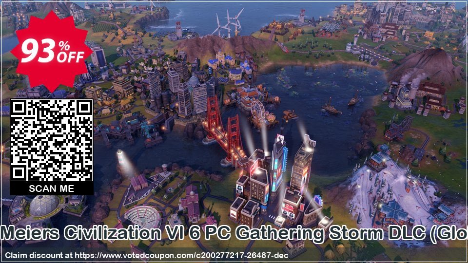 Sid Meiers Civilization VI 6 PC Gathering Storm DLC, Global  Coupon Code Apr 2024, 93% OFF - VotedCoupon