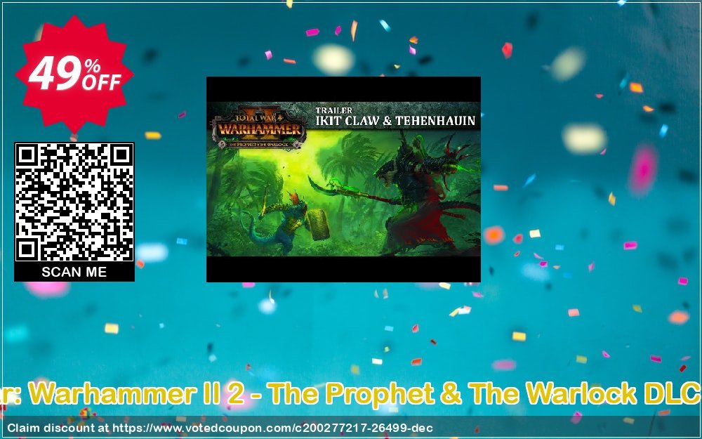 Total War: Warhammer II 2 - The Prophet & The Warlock DLC PC, EU  Coupon, discount Total War: Warhammer II 2 - The Prophet & The Warlock DLC PC (EU) Deal. Promotion: Total War: Warhammer II 2 - The Prophet & The Warlock DLC PC (EU) Exclusive Easter Sale offer 