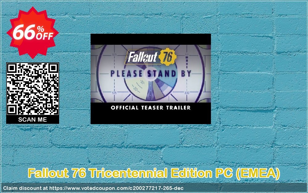 Fallout 76 Tricentennial Edition PC, EMEA  Coupon Code Apr 2024, 66% OFF - VotedCoupon
