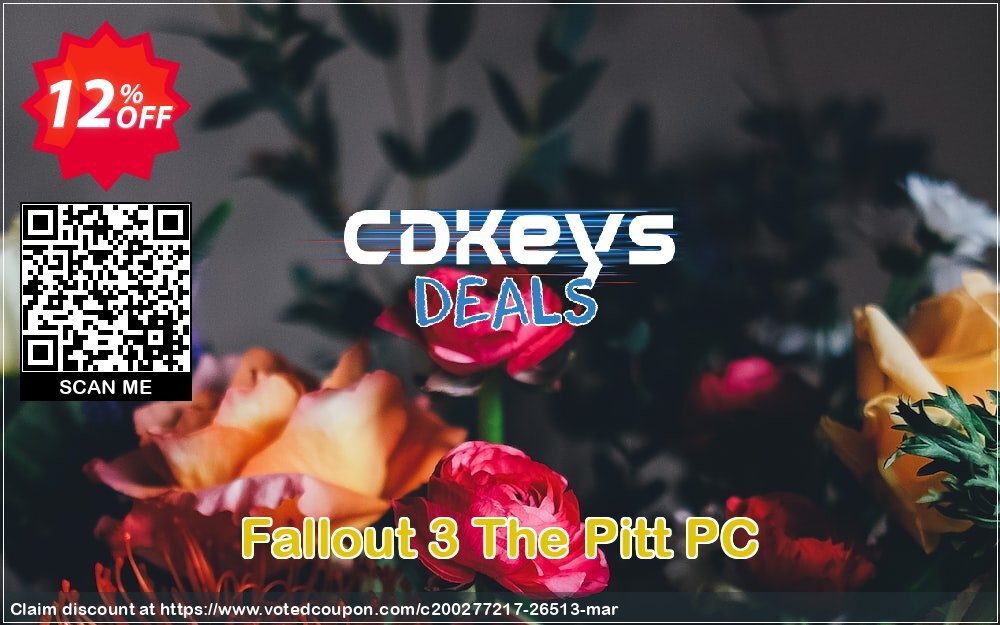 Fallout 3 The Pitt PC Coupon, discount Fallout 3 The Pitt PC Deal. Promotion: Fallout 3 The Pitt PC Exclusive Easter Sale offer 