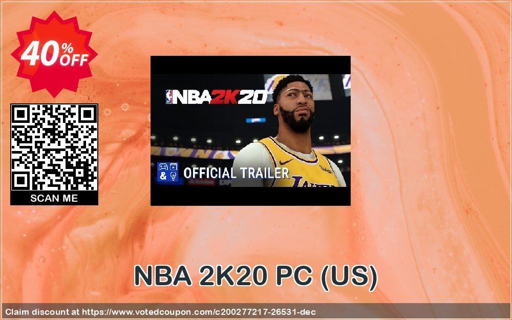 NBA 2K20 PC, US  Coupon, discount NBA 2K20 PC (US) Deal. Promotion: NBA 2K20 PC (US) Exclusive Easter Sale offer 