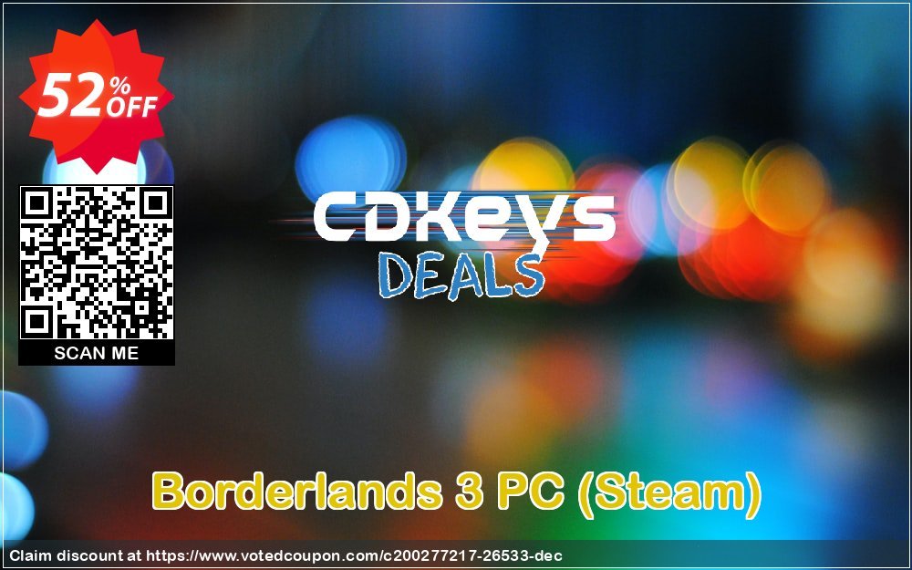 Borderlands 3 PC, Steam  Coupon, discount Borderlands 3 PC (Steam) Deal. Promotion: Borderlands 3 PC (Steam) Exclusive Easter Sale offer 