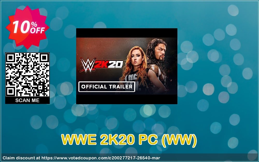 WWE 2K20 PC, WW  Coupon, discount WWE 2K20 PC (WW) Deal. Promotion: WWE 2K20 PC (WW) Exclusive Easter Sale offer 