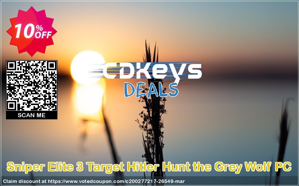 Sniper Elite 3 Target Hitler Hunt the Grey Wolf PC Coupon, discount Sniper Elite 3 Target Hitler Hunt the Grey Wolf PC Deal. Promotion: Sniper Elite 3 Target Hitler Hunt the Grey Wolf PC Exclusive Easter Sale offer 